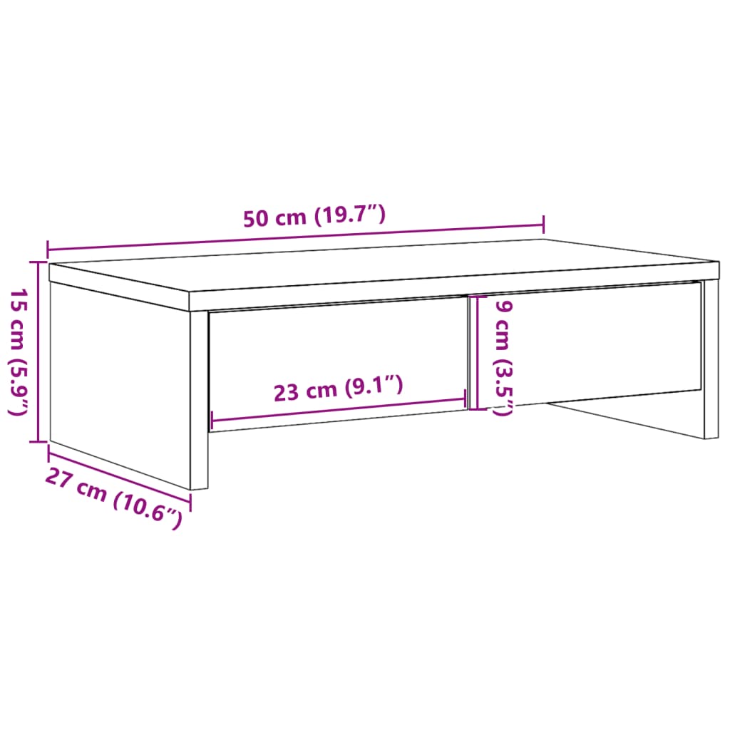 BERLIN monitor stand dimensions