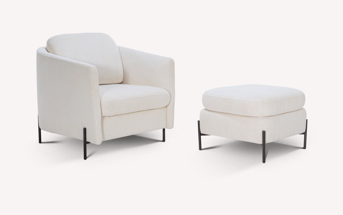 Lot fauteuil et pouf LAPP Teatro Nata