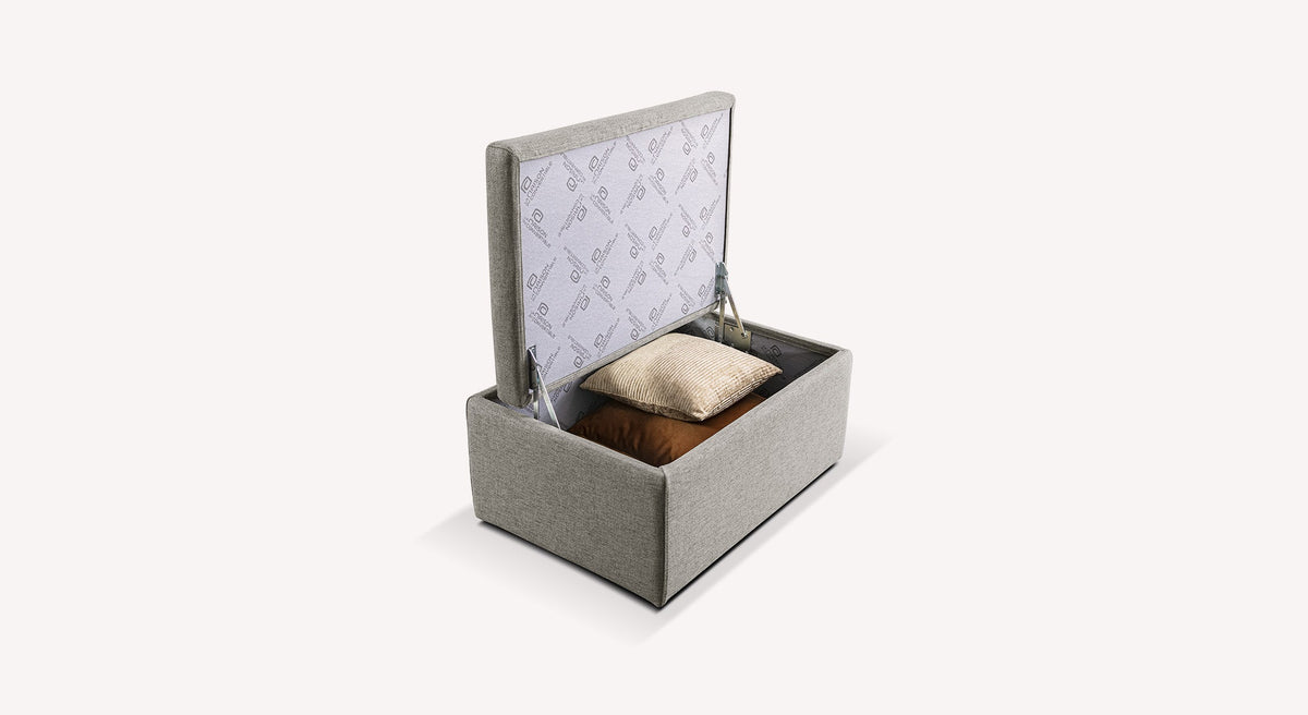 Pouf Coffre VIENNA Joint Etain
