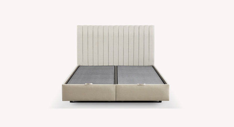 Lit coffre avec tête de lit AMSTERDAM Zeugma Beige