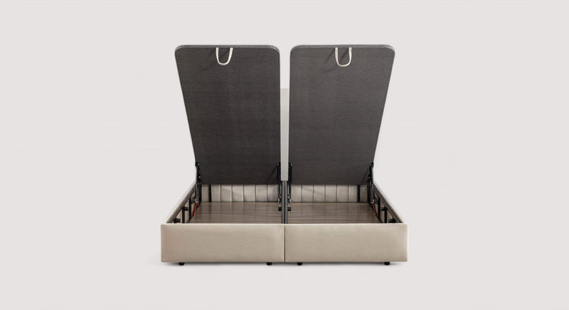Pack lit coffre, matelas et tête de lit AMSTERDAM Zeugma Beige