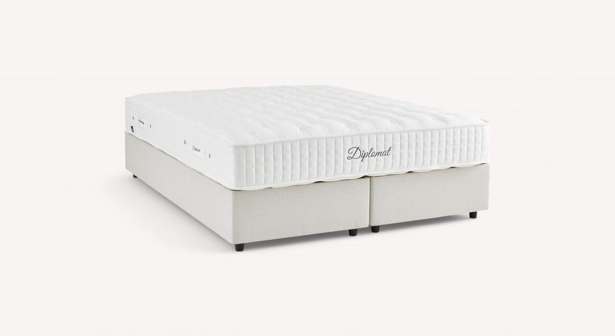 Pack lit coffre, matelas et tête de lit NINA Queens Beige