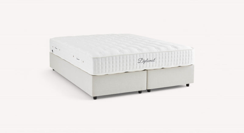 Pack lit coffre, matelas et tête de lit NINA Queens Beige